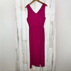 Matthew For Jo Ed Sophisticates VINTAGE Women's V Neckline Maxi Dress Purple 16